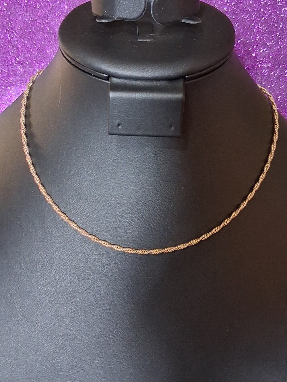 Vintage Avon Gold-Fill 1/20 14k 925 French Twist/Rope Chain 1970s 17" 3/16